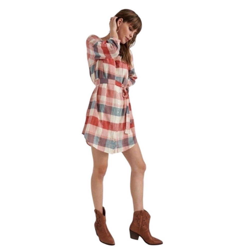 Lucky Brand Plaid Multicolor Dress